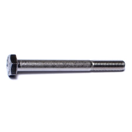 Midwest Fastener 18-8, 1/4"-28 Hex Head Cap Screw, Plain Stainless Steel, 2-1/2 in L, 8 PK 67987